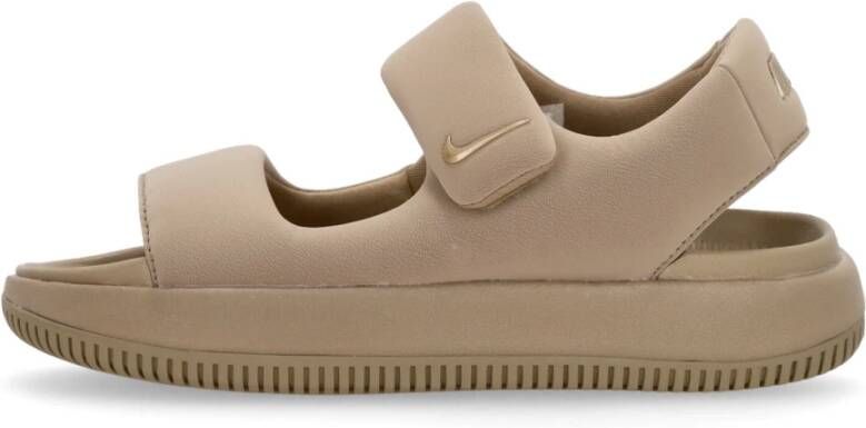 Nike Gevormde Rubberen Sandaal in Khaki Beige Heren