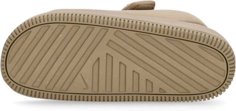 Nike Gevormde Rubberen Sandaal in Khaki Beige Heren