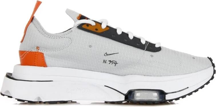 Nike Grijze Fog Lage Sneakers met Oranje Accents Gray Heren