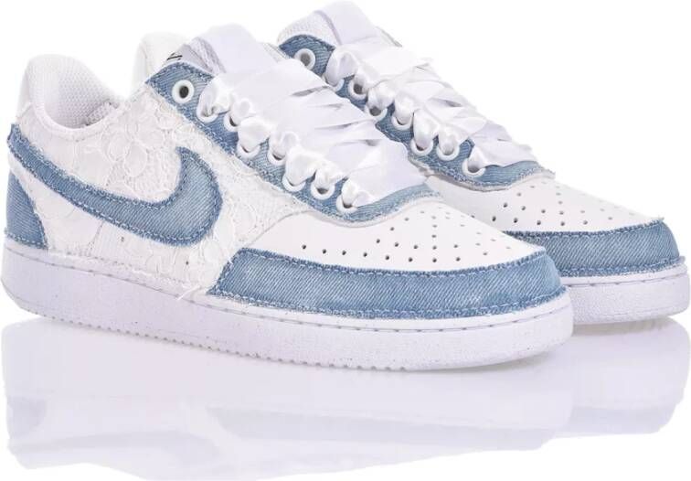 Nike Handgemaakte Lichtblauw Witte Sneakers Blue Dames