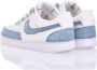 Nike Handgemaakte Lichtblauw Witte Sneakers Blue Dames - Thumbnail 3