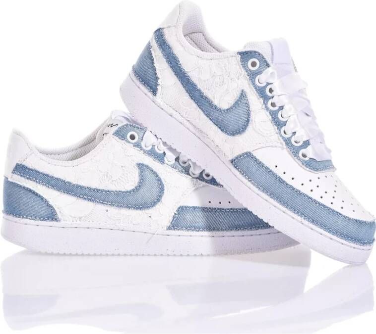 Nike Handgemaakte Lichtblauw Witte Sneakers Blue Dames