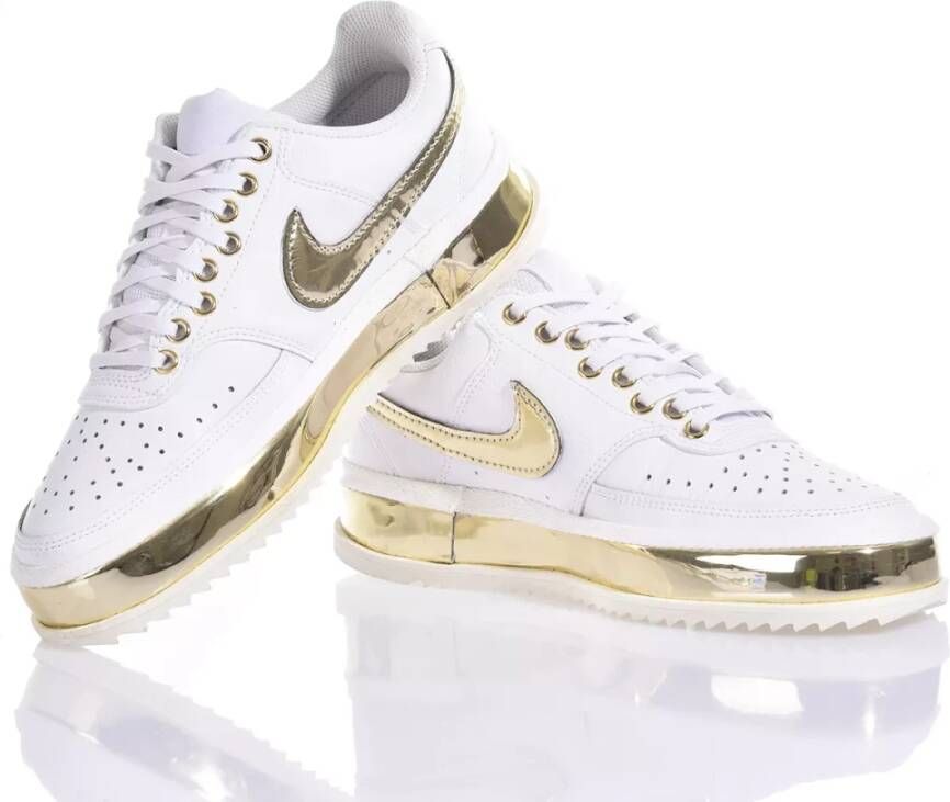 Nike Witte Gouden Sneakers Op Maat Gemaakte Damesschoenen White Dames