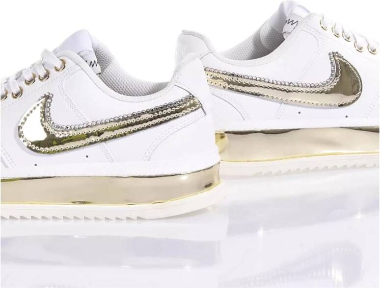 Nike Witte Gouden Sneakers Op Maat Gemaakte Damesschoenen White Dames