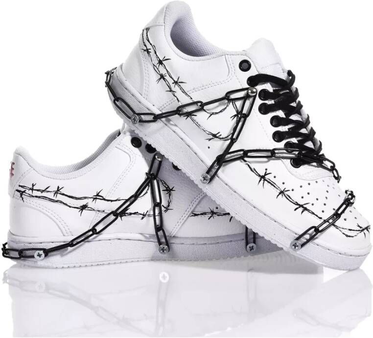 Nike Handgemaakte Witte Sneakers Aangepaste Schoenen White Heren