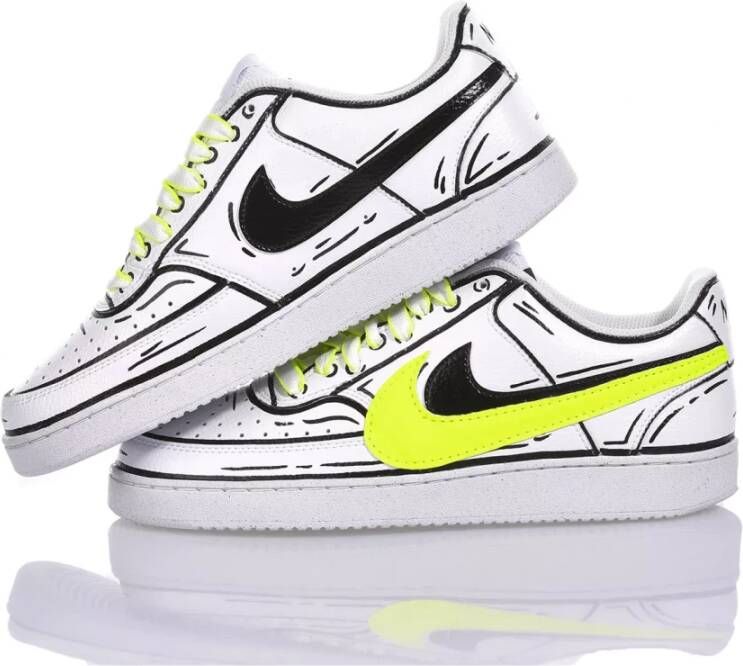 Nike Handgemaakte Witte Sneakers Fluorescerend Noos Multicolor Heren