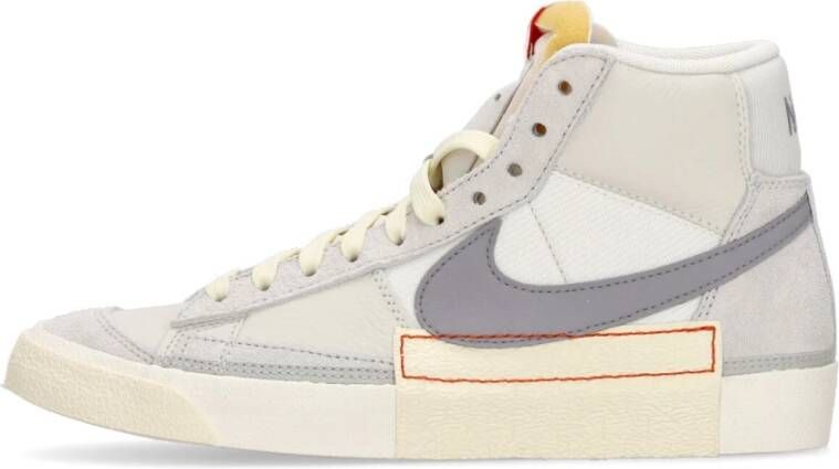 Nike Hoge Sneaker Wit Grijs Platina Club Summit Beige Heren