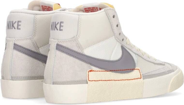 Nike Hoge Sneaker Wit Grijs Platina Club Summit Beige Heren