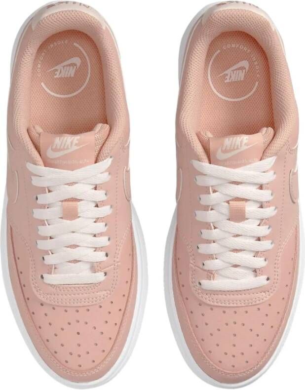 Nike Hoge Top Sneakers voor Dames Court Vision Roze Dames