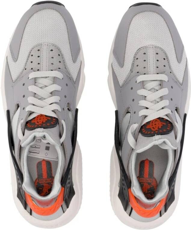 Nike Huarache Lage Sneaker Grijs Oranje Wit Grijs Gray Heren