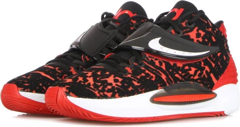 Nike Kd14 Basketbalschoen Zwart Rood Wit Red Heren