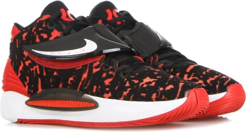 Nike Kd14 Basketbalschoen Zwart Rood Wit Red Heren