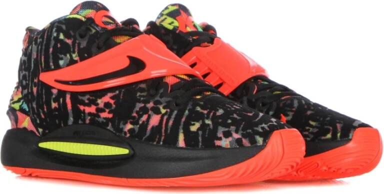 Nike Kd14 Basketbalsneaker Zwart Rood Geel Multicolor Unisex