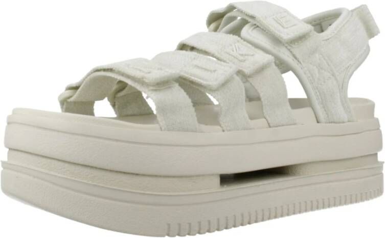 Nike Klassieke Platte Sandalen White Dames