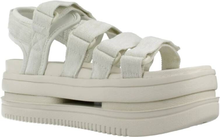 Nike Klassieke Platte Sandalen White Dames