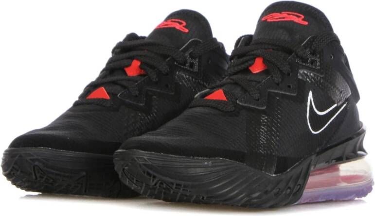 Nike Lage Basketbalschoen Zwart Wit Rood Black Heren