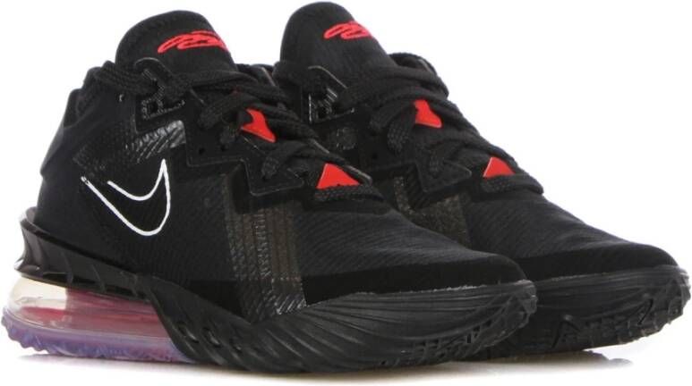 Nike Lage Basketbalschoen Zwart Wit Rood Black Heren