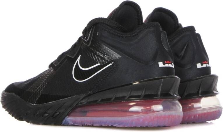 Nike Lage Basketbalschoen Zwart Wit Rood Black Heren