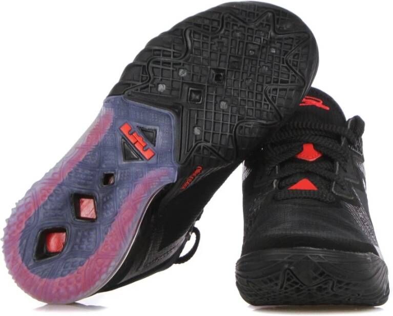 Nike Lage Basketbalschoen Zwart Wit Rood Black Heren