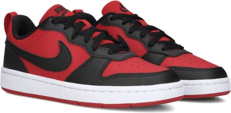 Nike Lage Court Borough Sneakers Rood Zwart Red Heren