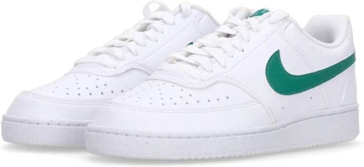 Nike Lage Court Vision Sneaker Wit Groen White Heren