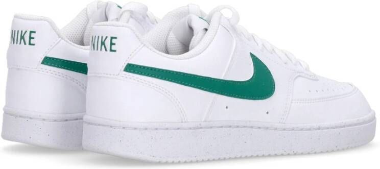 Nike Lage Court Vision Sneaker Wit Groen White Heren