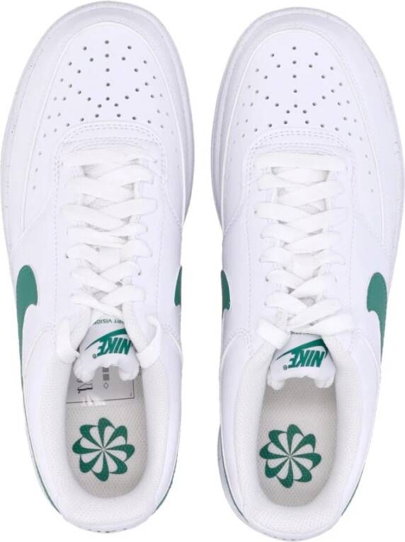 Nike Lage Court Vision Sneaker Wit Groen White Heren