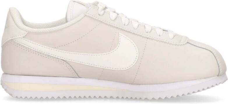 Nike Lage Leren Schoen Phantom Wit Beige Dames