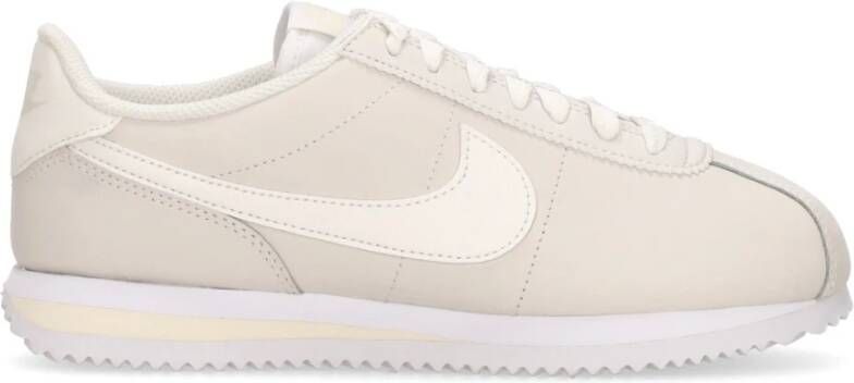 Nike Lage Leren Schoen Phantom Wit Beige Dames