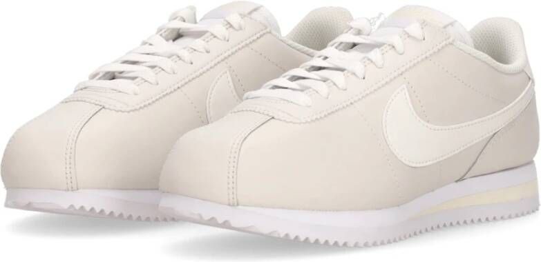 Nike Lage Leren Schoen Phantom Wit Beige Dames