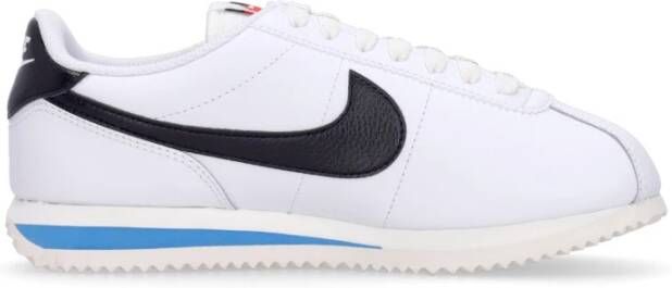 Nike Lage Leren Schoen Wit Zwart Blauw White Dames