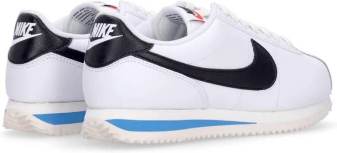 Nike Lage Leren Schoen Wit Zwart Blauw White Dames