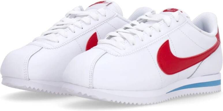 Nike Lage Leren Sneakers Wit Rood Blauw White Dames