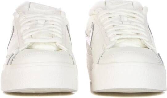 Nike Lage Platform Sneaker met Metallic Swoosh White Dames