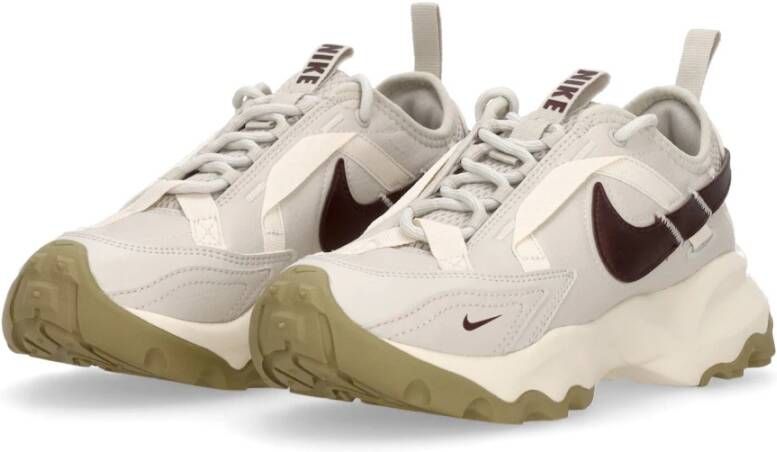 Nike Lage Schoen Licht Beige Burgundy Crush Beige Dames