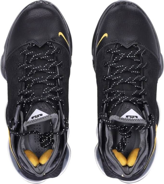 Nike Lebron XIX Low Basketbalschoenen Zwart Goud Grijs Black Heren