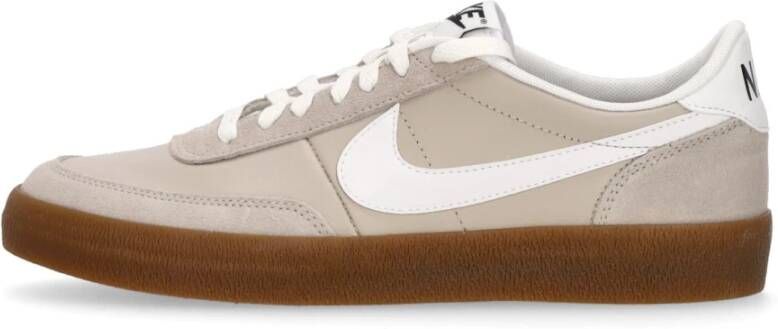 Nike Leren Lage Tennisschoen Room Zwart Gray Heren