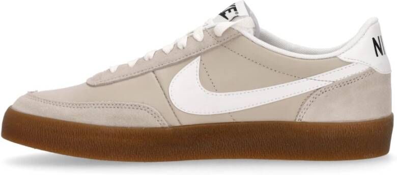 Nike Leren Lage Tennisschoen Room Zwart Gray Heren