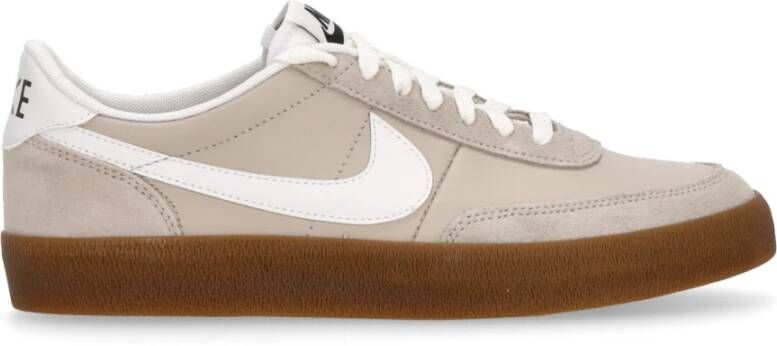 Nike Leren Lage Tennisschoen Room Zwart Gray Heren