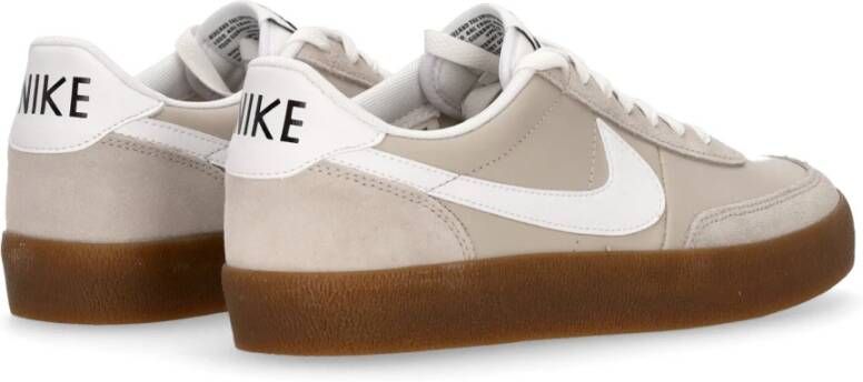 Nike Leren Lage Tennisschoen Room Zwart Gray Heren