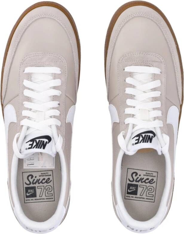 Nike Leren Lage Tennisschoen Room Zwart Gray Heren