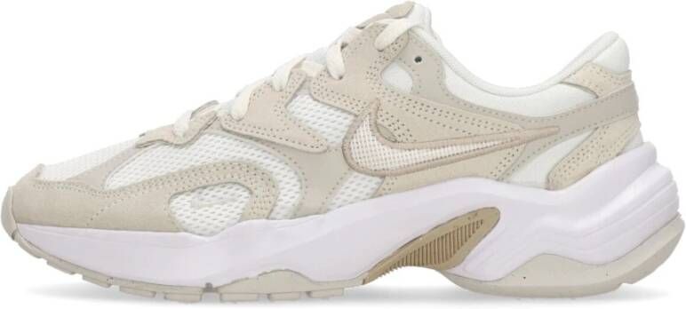 Nike Mesh Veterschoen met Leer en Suède Beige Dames