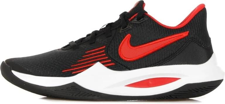 Nike Precision V Lage Sneaker Zwart Rood Wit Black Heren