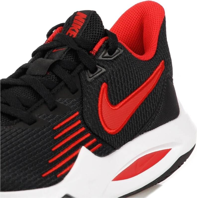 Nike Precision V Lage Sneaker Zwart Rood Wit Black Heren