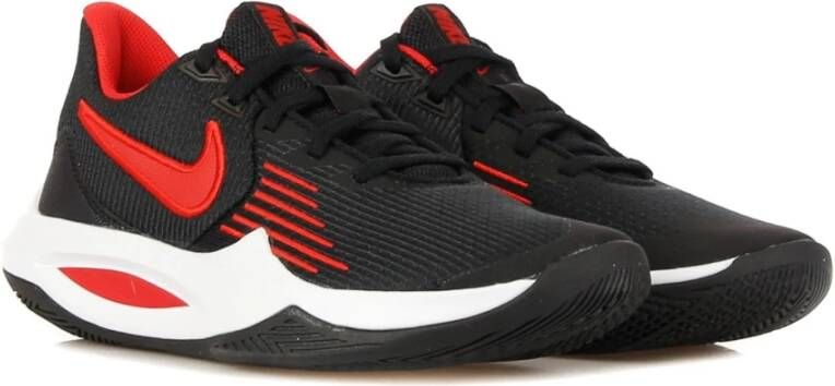 Nike Precision V Lage Sneaker Zwart Rood Wit Black Heren