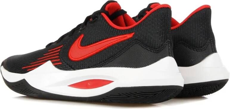 Nike Precision V Lage Sneaker Zwart Rood Wit Black Heren