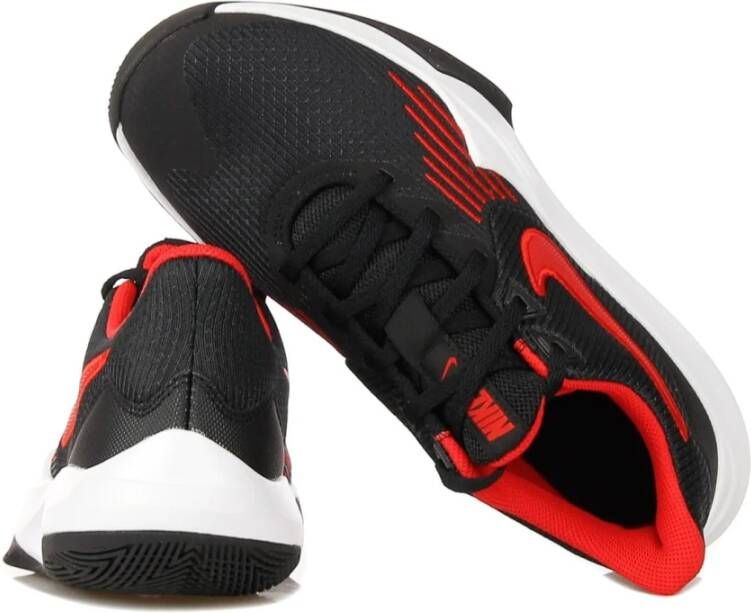 Nike Precision V Lage Sneaker Zwart Rood Wit Black Heren