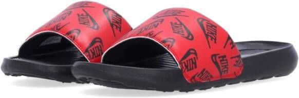 Nike Print Slide Heren Slippers Rood Zwart Red Heren