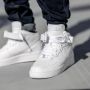 Nike Air Force 1 Mid basisschool Schoenen White Leer Textil Foot Locker - Thumbnail 3