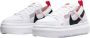 Nike Hoge Court Vision Dames Sneaker Wit Koraal Zwart White Dames - Thumbnail 4